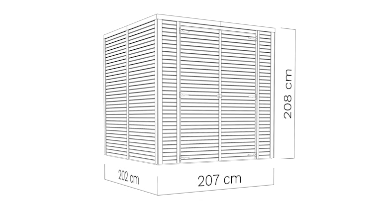 Bertilo Gerätehaus Box 3 - 18 mm