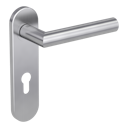 Vorschaubild Griffwerk LUCIA PROFESSIONAL Schraubtechnik FS -Edelstahl matt  Kurzschild-Garnitur -Schraubt. -PZ -Stift 9mm -TS 38-50mm