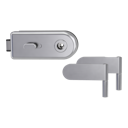 Vorschaubild Griffwerk CLASSICO 1.0 -Edelstahl matt Ganzglastürbeschlagset -2-teiliger Bandsatz -ohne Griff -PZ, WC Knaufzylinder Schlossseite