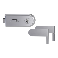 Griffwerk CLASSICO 1.0 -Edelstahl matt Ganzglastürbeschlagset -2-teiliger Bandsatz -ohne Griff -PZ, WC Knaufzylinder Schlossseite