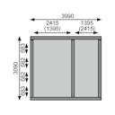 Vorschaubild Karibu Woodfeeling Blockbohlenhaus Mittelwandhaus Lagor 1/2- 38 mm