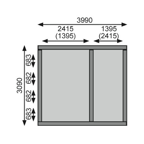 Karibu Woodfeeling Blockbohlenhaus Mittelwandhaus Lagor 1/2- 38 mm