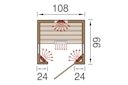 Vorschaubild Weka Infrarot Wärmekabine Mila Gr. 1 inkl. Linienstrahler