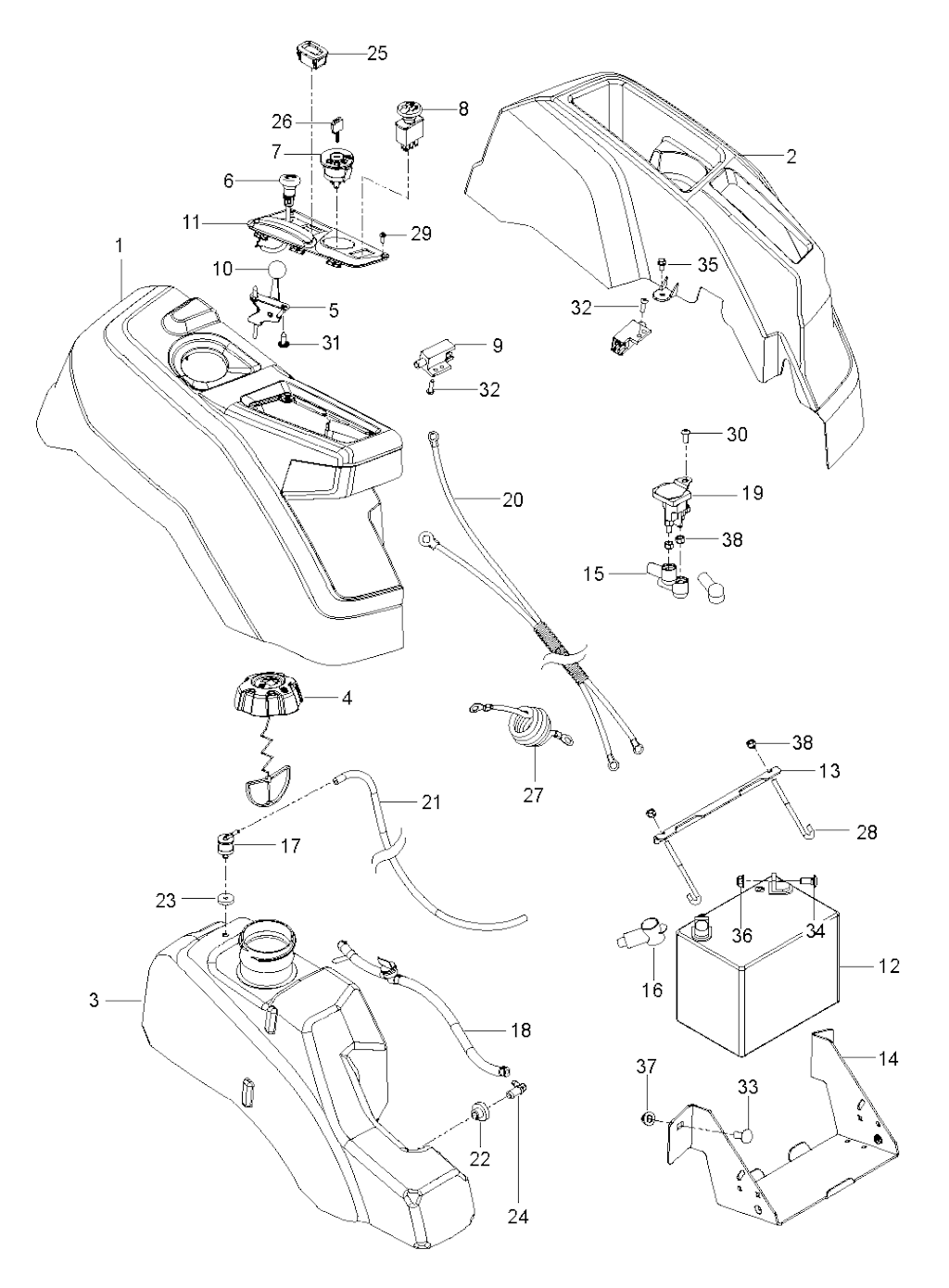 Explosionszeichnung Ersatzteile