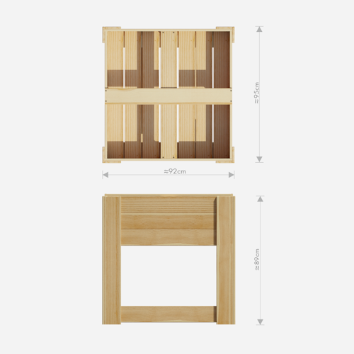 Ante Pflanzgefäß B95 x T92 x H89 cm