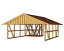 Vorschaubild Skan Holz Schwarzwald - Satteldach Doppelcarport Breite 684 cm