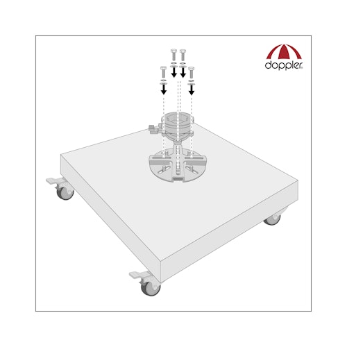doppler Adapterplatte VARIO 60-170 mm, Edelstahl