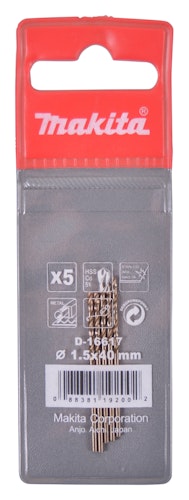 Makita Bohrer HSS-CO 1.5mm 5Stk D-16617