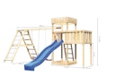 Vorschaubild Akubi Kinderspielturm Ritterburg Löwenherz inkl. Wellenrutsche, Doppelschaukelanbau, Klettergerüst und Anbauplattform