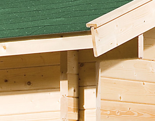 Weka 45 mm Weekendhaus 137 B mit Terrasse +Vordach