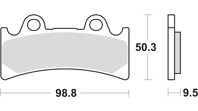 TRW Bremsbelag Typ SRQ, Sintermetall Racing, Bremsbelag "MCB 656" Rennsportartikel