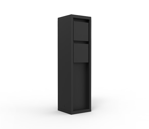 LUTEC Stromverteiler MAINS  Außensteckdose Aluminium mattschwarz (9702201012)