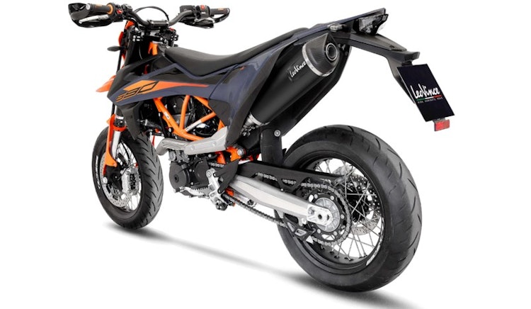 LeoVince SLIP-ON Edelstahl SBK NERO für KTM 690 SMC R / ENDURO / GAS GAS ES/SM 700 mit Katalysator