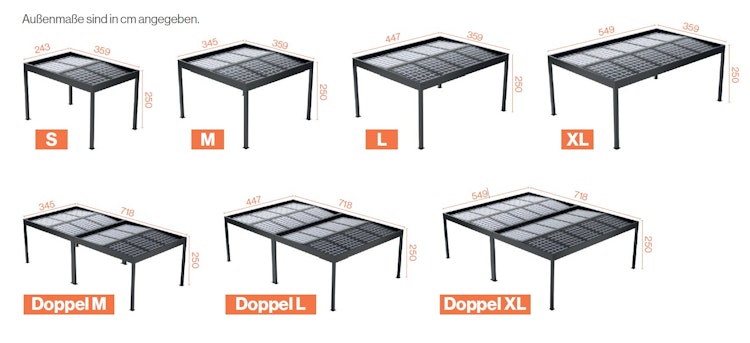 SunElements Carport SunPort Energy mit Photovoltaik Dach (Einzel- & Doppelcarport)
