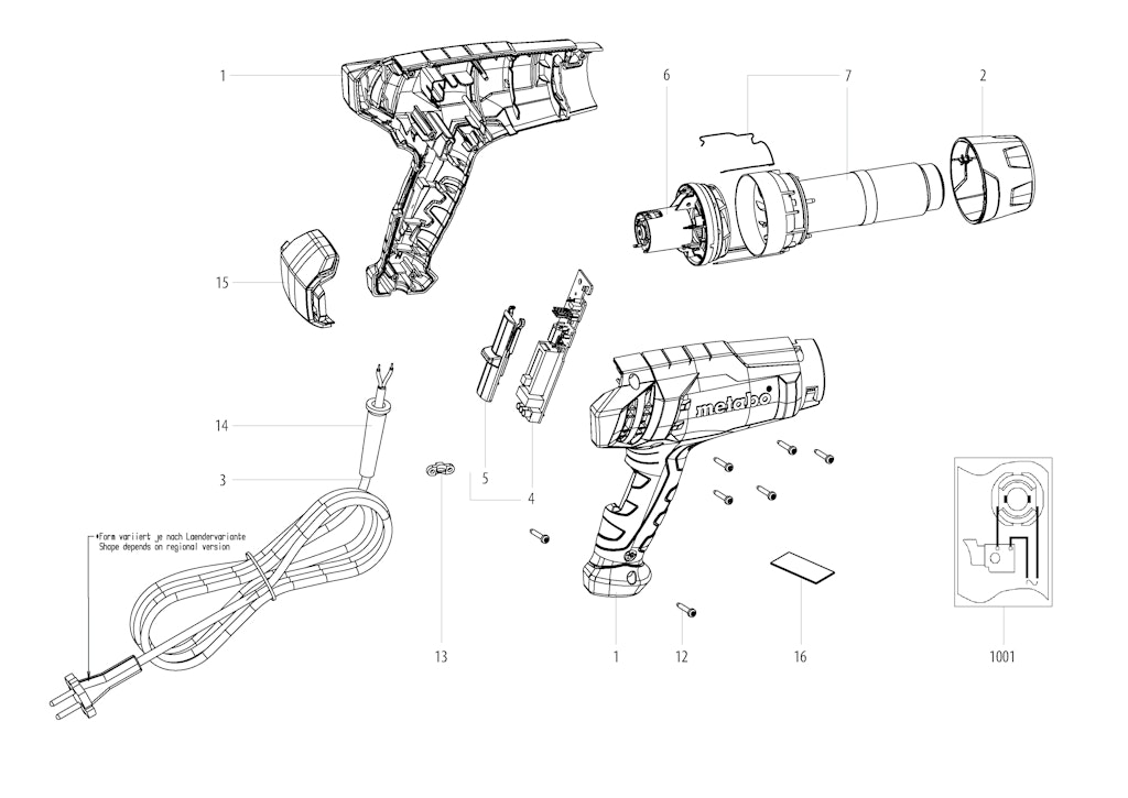 Explosionszeichnung Ersatzteile