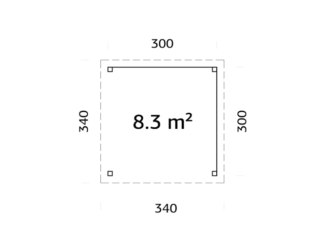 Palmako Carport/Pavillon Connect Lenna 8,3 m² Set 302