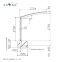Vorschaubild Ximax Carport Portoforte Typ 60 495 x 270 cm Caravan Ausführung