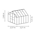 Vorschaubild Vitavia Gewächshaus Uranus 8300 inkl. 4 Dachfenstern - 8,3 m² Set inkl. LED Leiste