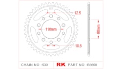 RK 6600 Kettenrad für Honda CB 1100 R und Honda VF 750 Magna