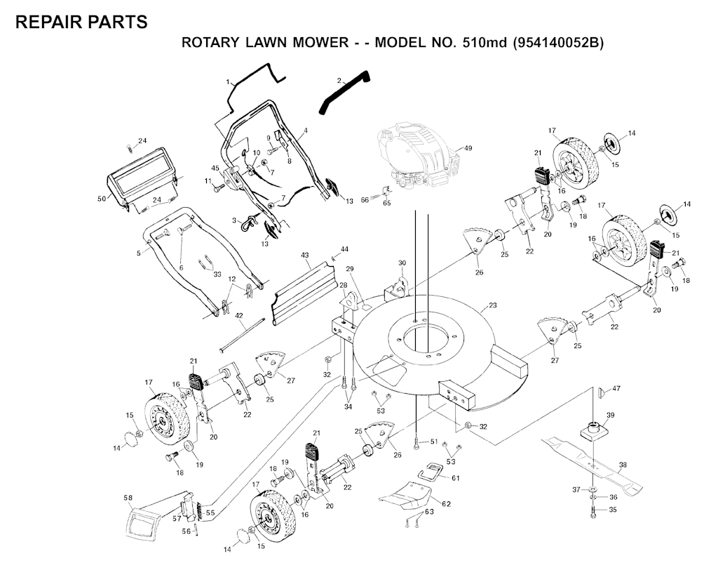 Explosionszeichnung Ersatzteile