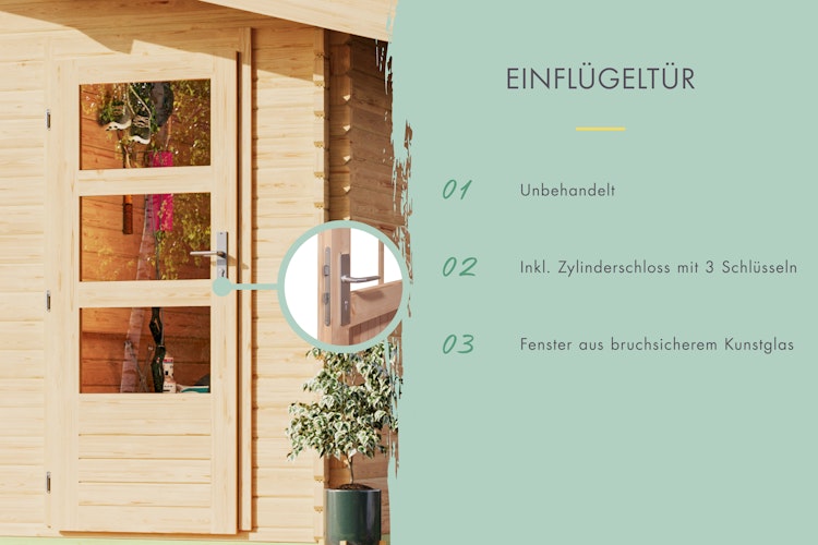 Karibu Woodfeeling Gartenhaus Mattrup - 28 mm