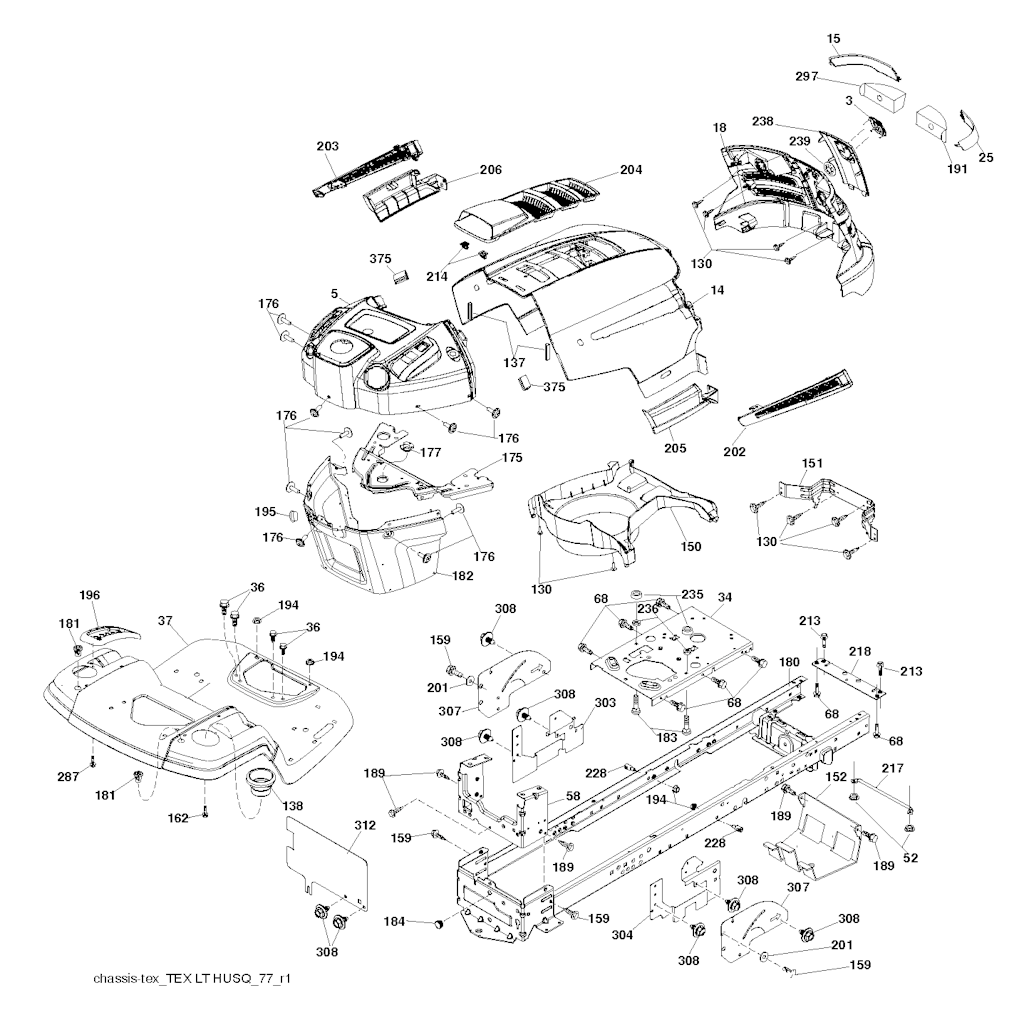 Explosionszeichnung Ersatzteile