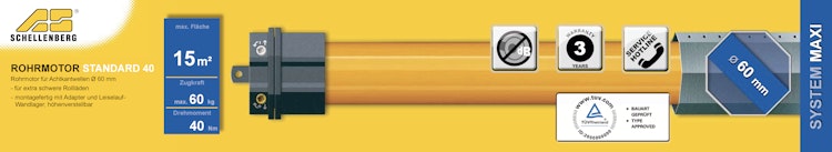 Schellenberg Rohrmotor Maxi STANDARD 40Nm