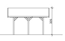 Vorschaubild Skan Holz Wallgau - Satteldach Einzelcarport Breite 430 cm