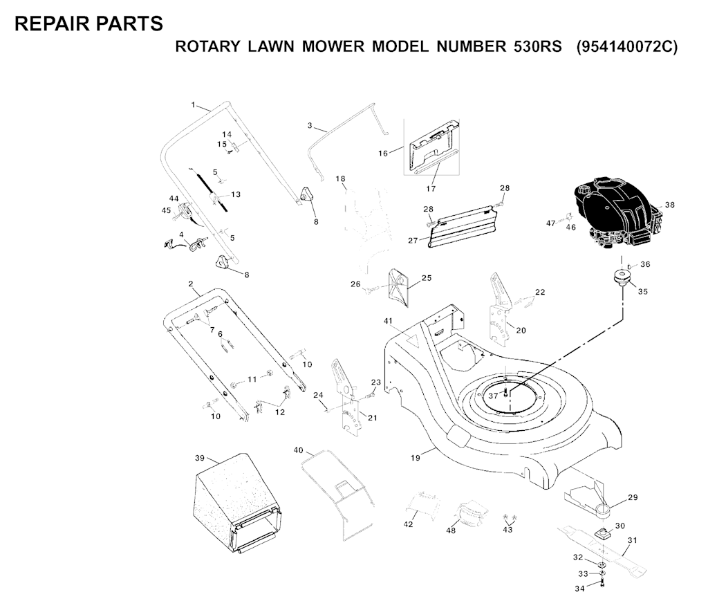 Explosionszeichnung Ersatzteile