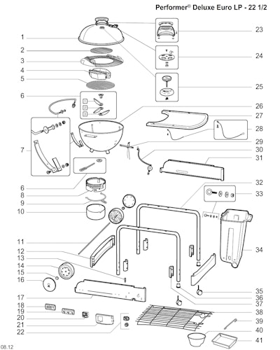 Weber Performer Deluxe Blk Gourmet (Export)