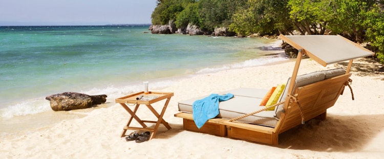 Apple Bee Sonnendach ROBINSON, Teak / BEE WETT (100 % Polypropylen) Grizzle - Auslaufartikel