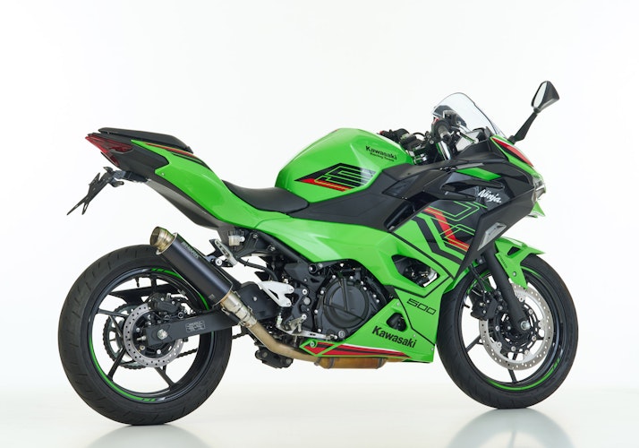 SHARK SLIP-ON Aluminium eloxiert schwarz SRC 4 für KAWASAKI Ninja 500 SE,Z500 / SE EURO5+  