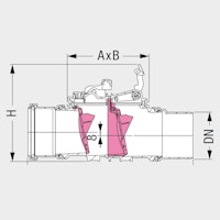KESSEL - Rückstaudoppelverschluss für freiliegenden Einbau