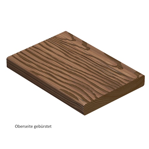 OSMO Terrassendiele Thermoholz Kiefer gebürstet/geriffelt - für SenoFix 25 x 140 mm