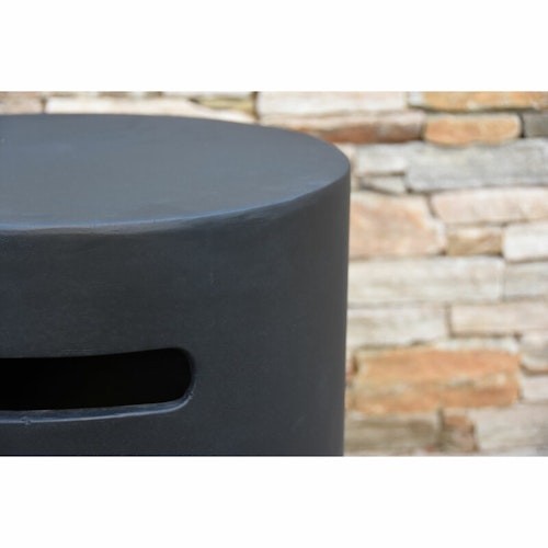 Gardenforma Abdeckung for Gasflaschen, Beton-Optik schwarz, Faserbeton für 5kg Gasbehälter