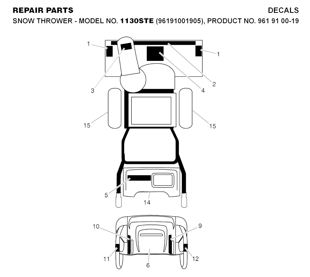 Explosionszeichnung Ersatzteile