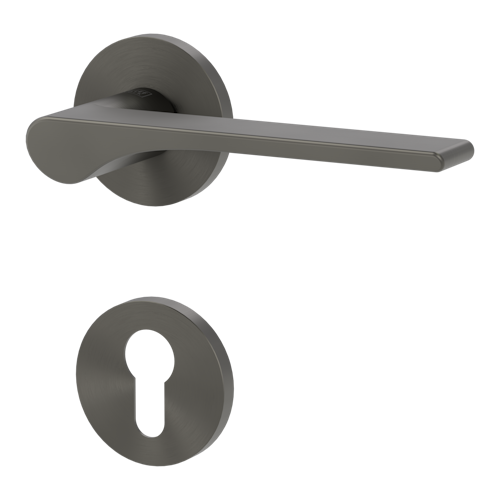 Griffwerk VAYA 261 LEAF LIGHT fast2fix Fast2Fix Rosetten rund Profilzylinder Kaschmirgrau