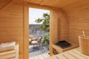 Vorschaubild Karibu Saunahaus Fasssauna Quadro 1 Plus - 38 mm inkl. gratis Sauna-Zubehörset im Wert von 234,94 €