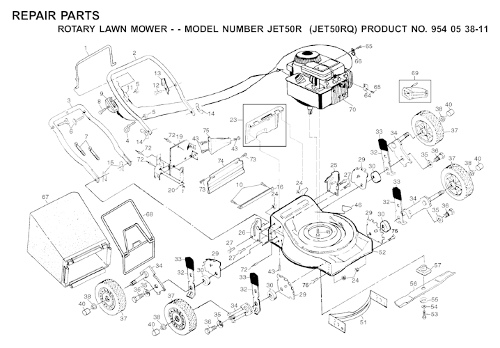 Husqvarna Rasenmäher gelegentliche Nutzung JET50 RQ, 954053811,  2001-03