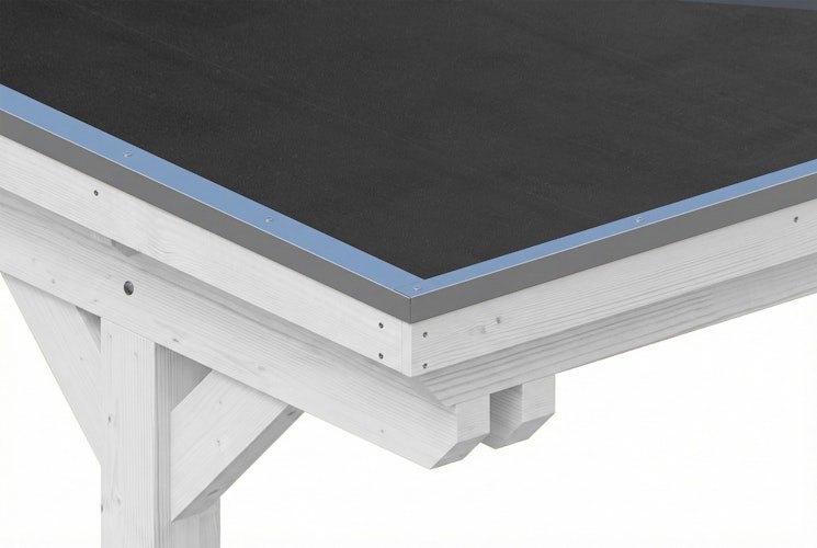 Skan Holz Emsland - Flachdach Doppelcarport aus Leimholz Breite 609 cm