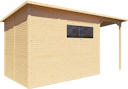 Vorschaubild Bertilo Gartenhaus Pent Modern 4 Plus inkl. Anbaudach - 18 mm