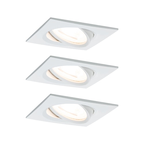 Paulmann Einbauleuchte Nova 3er Set LED 3x6,5W GU10 weiß eckig