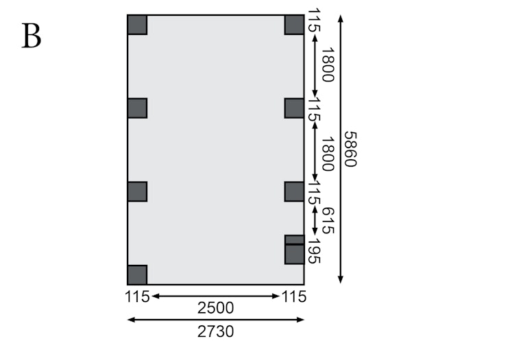 Karibu Carport Einzelcarport Classic Einzel 2 - kesseldruckimprägniert