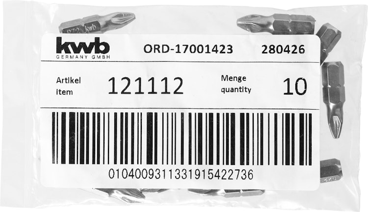 kwb Bit 25mm PZ 2 Industry LS 121112