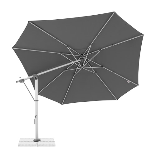 doppler Pendelschirm EXPERT 400 Side, Aluminium Silber / 100 % Polypropylen 220 g/m²