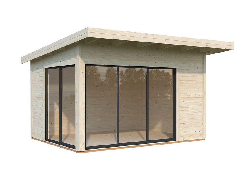 Palmako Gartenhaus Andrea 11,2 m² Slide Plus mit Isolierglas-Schiebetür ...