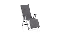 Kettler Relaxsessel BASIC PLUS PADDED, Aluminium Silber / Outdoorgewebe Anthrazit