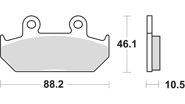 TRW Bremsbelag Typ SV Sintermetall mit ABE, Bremsbelag "MCB 624" Satz