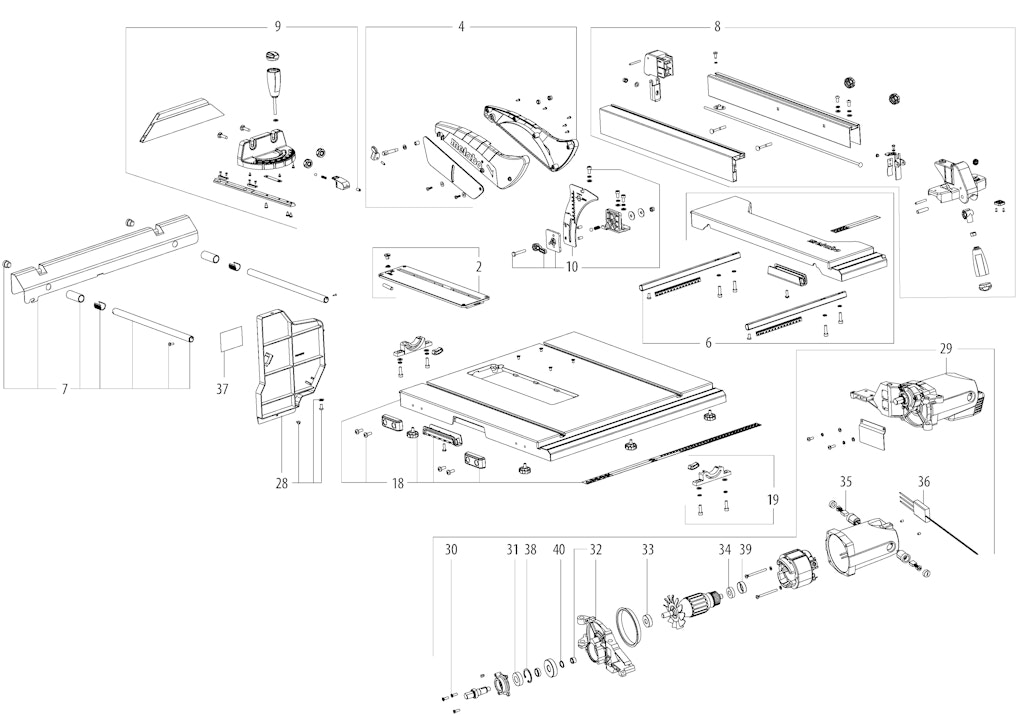 Explosionszeichnung Ersatzteile