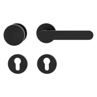 Griffwerk Wechselgarnitur VAYA 291 AVUS fast2fix Fast2Fix Rosetten rund Knopf R2 Graphitschwarz R